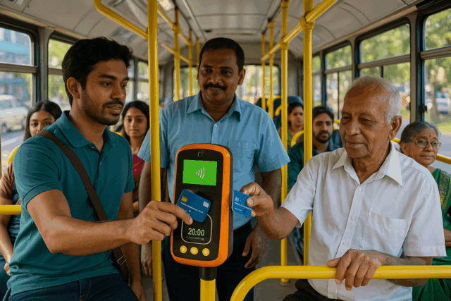 News Room : Bus Rides Go Digital: Tap Your Card