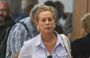 News Room : Samantha Armytage looks effortlessly chic in a shirt dress and $900 Chanel sandals as The Golden Bachelor host touches down in Sydney