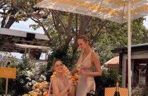 News Room : Twinning! Australia’s hottest sisters Simone and Madeline Holznagel show off their cleavage in matching gowns as they attend event at Justin Hemmes’ beachside venue