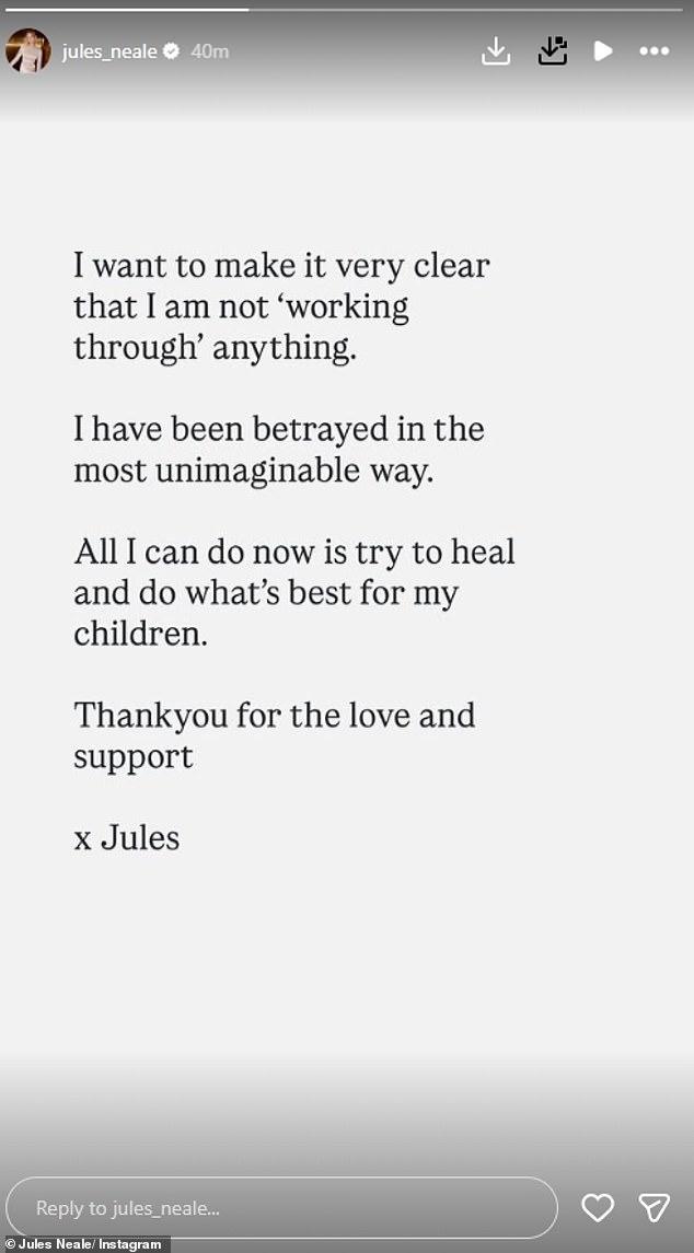 News Room : Lachie Neale's wife Jules breaks her silence