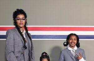 News Room : Teyana Taylor coordinates with daughters Junie, 10, and Rue, 5, in preppy Thom Browne looks at GQ’s pre-Super Bowl bash