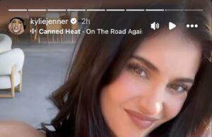 News Room : Kylie Jenner nearly spills out of white bikini top before posing with all four of her sisters in rare snap