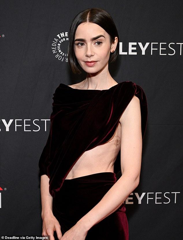 News Room : Lily Collins shows off her ribcage tattoo