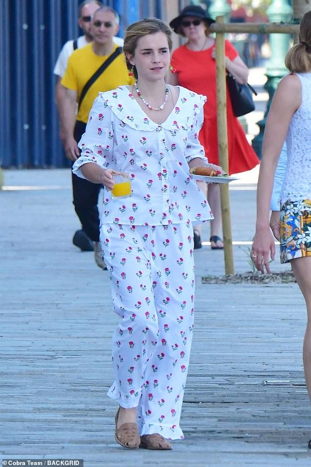 News Room : Emma Watson heads out in a pyjama-inspired