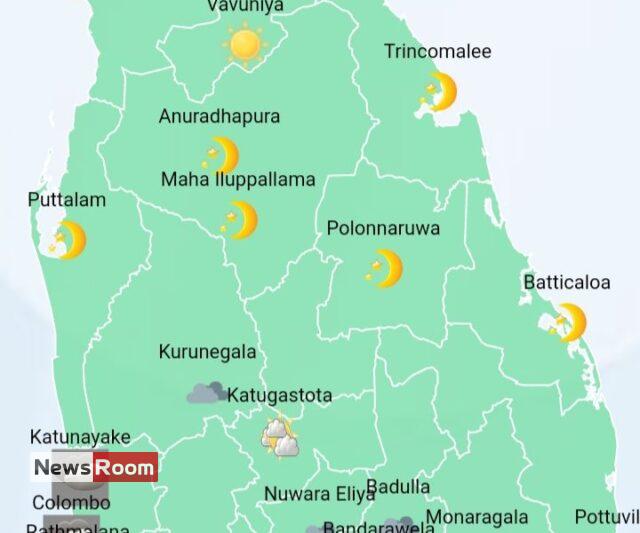 News Room : Showers in Western, Sabaragamuwa, Southern, Uva, Central,