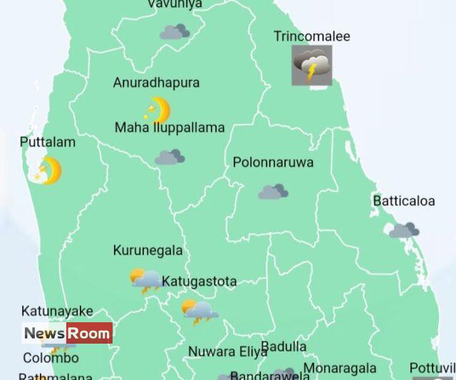 News Room : Heavy showers in Western, Sabaragamuwa, Central, North-Western