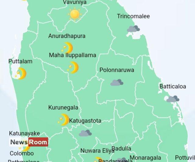 News Room : Showers in Eastern, Western, Uva, Northern, North-central,