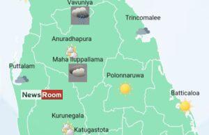 News Room : Heavy showers above 100 mm are likely at some places in Western, Sabaragamuwa, Central, North-Western and Southern provinces – The Island