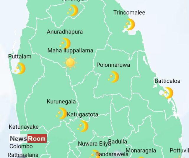 News Room : Showers or thundershowers will occur at several