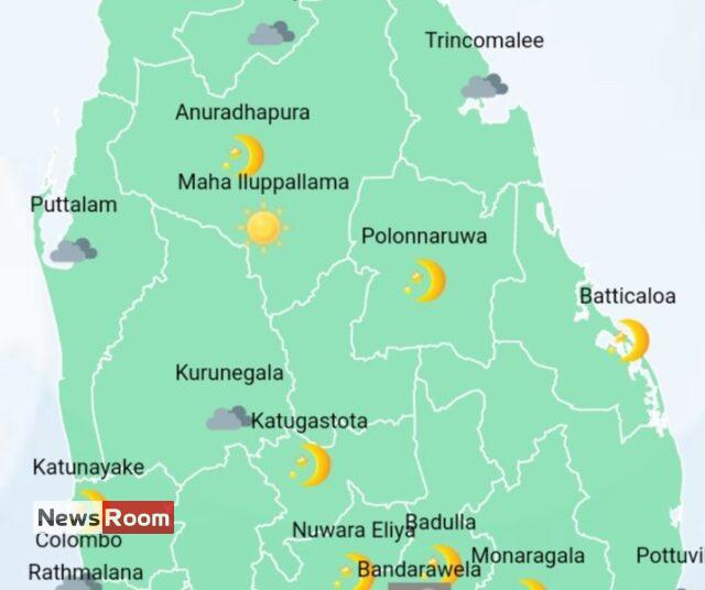 News Room : Showers in Western, Sabaragamuwa and North-western provinces