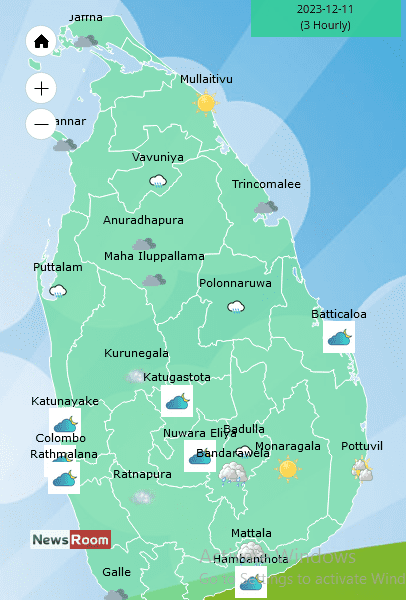 News Room : Showers above 75mm are likely at some