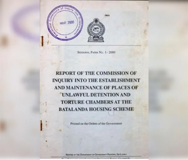 News Room : Batalanda report sent to AG