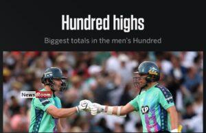 News Room : The Men’s 100: Jordan Cox 86 not out off 29 leads Oval Invincibles to new record total