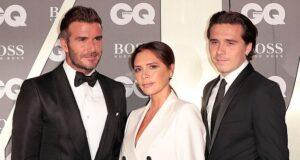 Elegant trio in formal black and white attire at a GQ event in Sri Lanka.